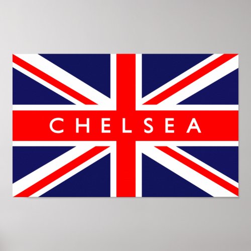 Chelsea UK Flag Poster