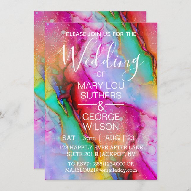 Chem 7 Wedding Invitation (Front/Back)