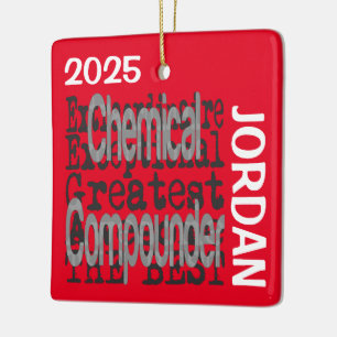 Chemical Compounder Extraordinaire CUSTOM Ceramic Ornament