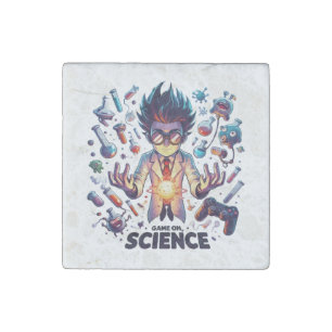Chemical Concoction Game On, Science Theme Stone Magnet