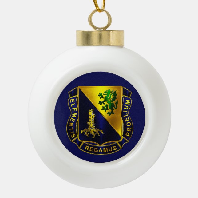 Chemical Corps  Ceramic Ball Christmas Ornament (Front)
