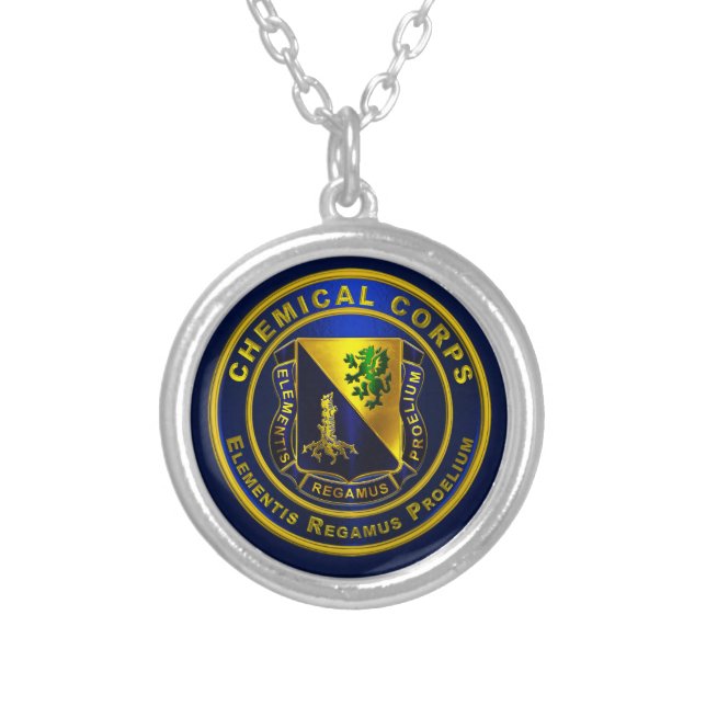 Chemical Corps  Silver Plated Necklace (Front)