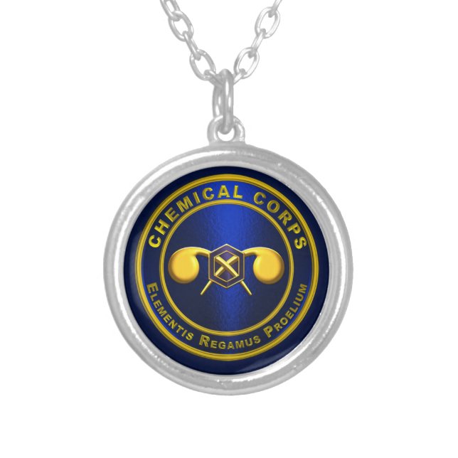 Chemical Corps  Silver Plated Necklace (Front)