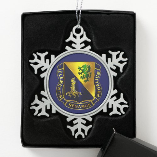 Chemical Corps  Snowflake Pewter Christmas Ornament