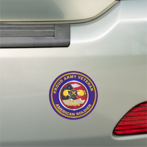 Chemical Corps Veteran Car Magnet