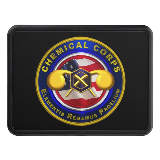 Chemical Corps Veteran   Hitch Cover (Front)