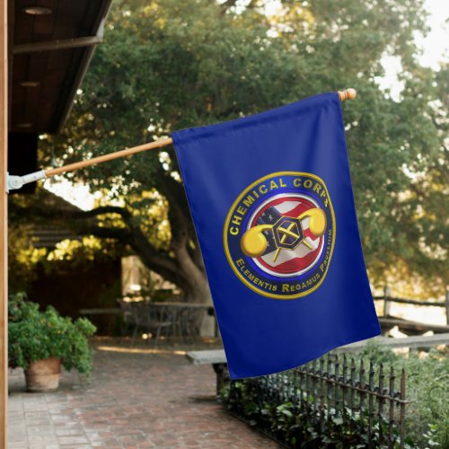 Chemical Corps Veteran  House Flag