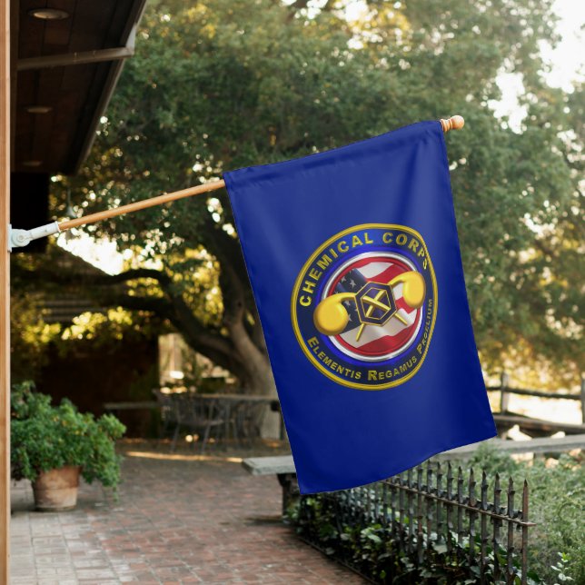 Chemical Corps Veteran  House Flag (In SItu)