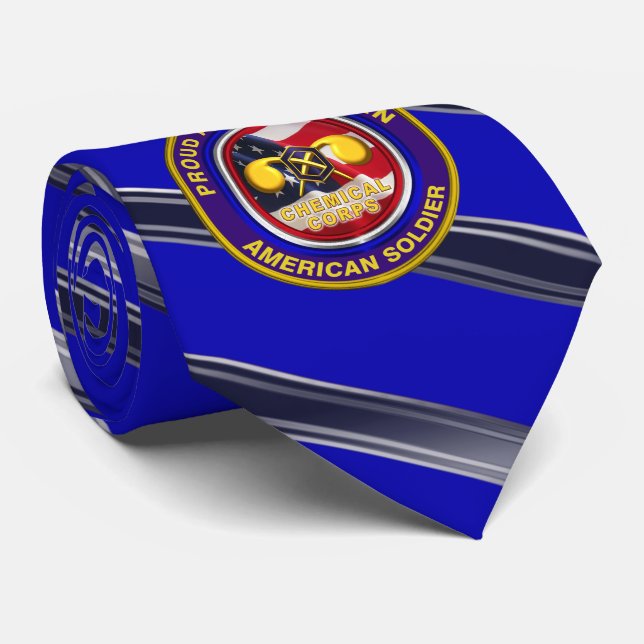 Chemical Corps Veteran  Neck Tie (Rolled)