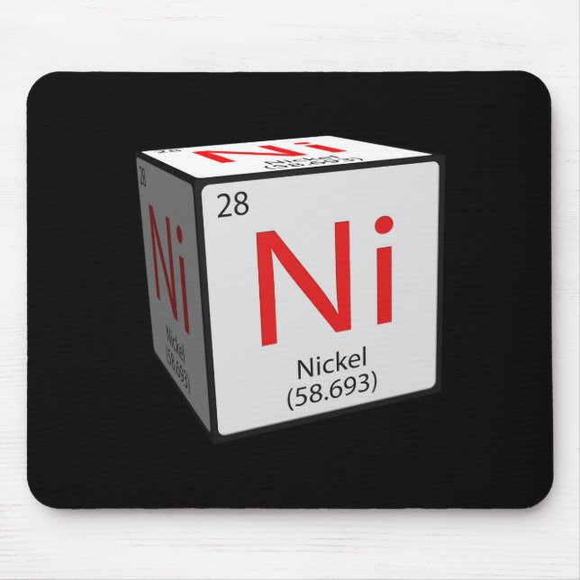 Chemical element tile. Ni Nickel cubed Mouse Pad (Front)