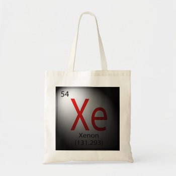 Chemical Element Tile Xe- Xenon With Spot Light Ef Tote Bag by Funkyworm at Zazzle