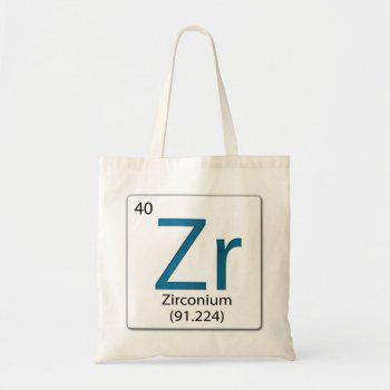 Chemical Element Tile Zr - Zirconium With A Sandpa Tote Bag by Funkyworm at Zazzle