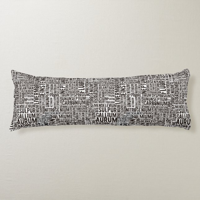 Chemical Elements Body Pillow (Front)