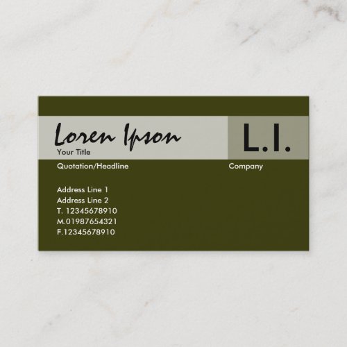 Chemical Elements - Brown Green Business Cards