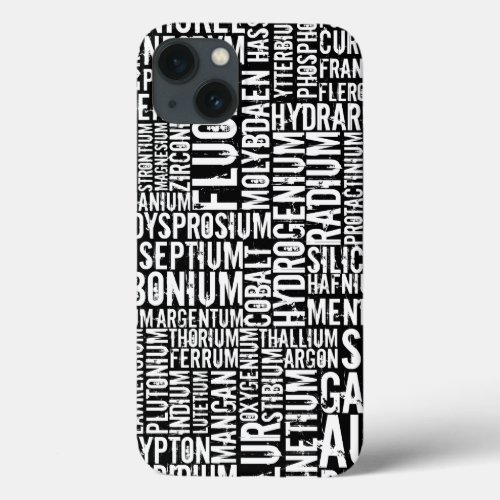 Chemical Elements Carved Wood iPhone Case