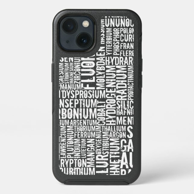 Chemical Elements... Carved Wood iPhone Case (Back)