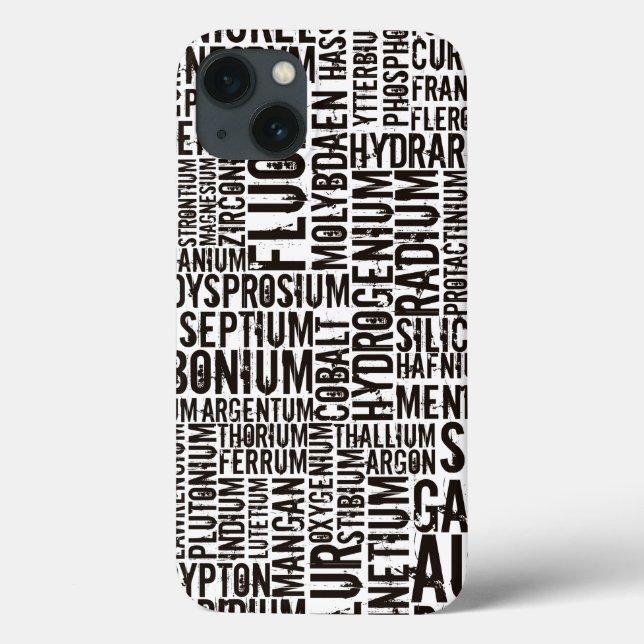 Chemical Elements... Carved Wood iPhone Case (Back)