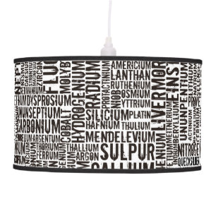 Chemical Elements Ceiling Lamp