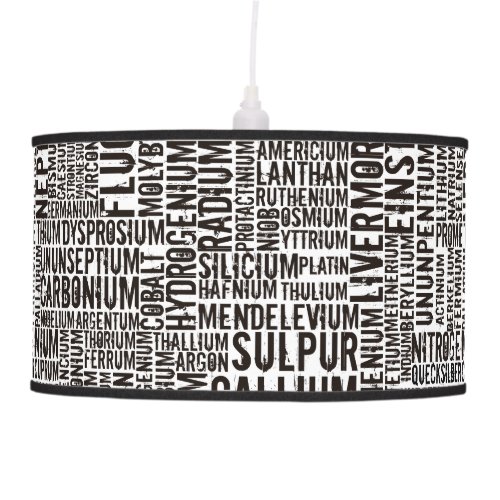 Chemical Elements Ceiling Lamp