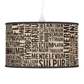 Chemical Elements Ceiling Lamp