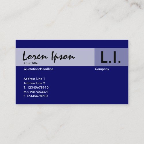 Chemical Elements - Dark Blue Business Cards