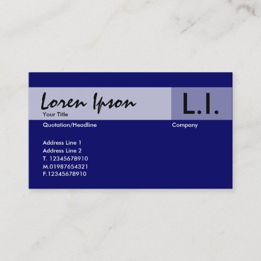 Customizable Chemical Elements - Dark Blue Business Cards