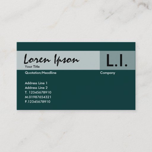 Customizable Chemical Elements - Dark Green Business Card Template