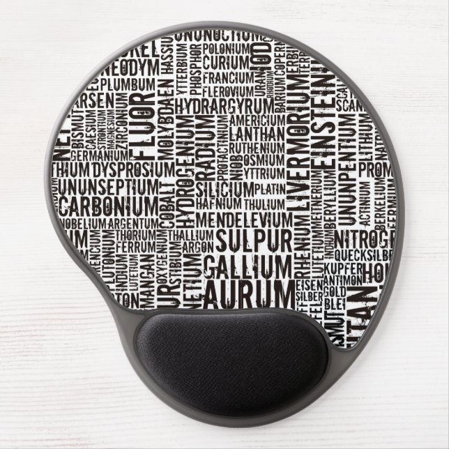 Chemical Elements Gel Mousepad (Front)