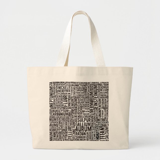 Chemical Elements Large Tote Bag (Front)