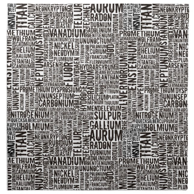 Chemical Elements Napkin (Front)
