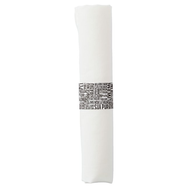 Chemical Elements Napkin Bands (Front)