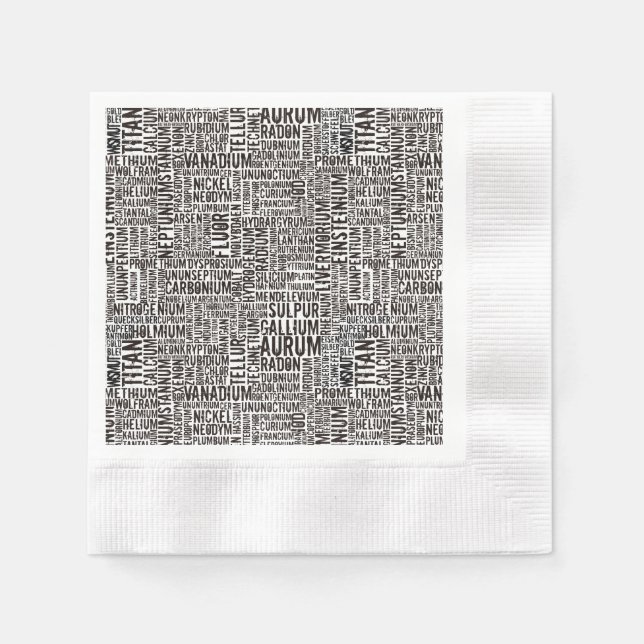 Chemical Elements Napkins (Front)