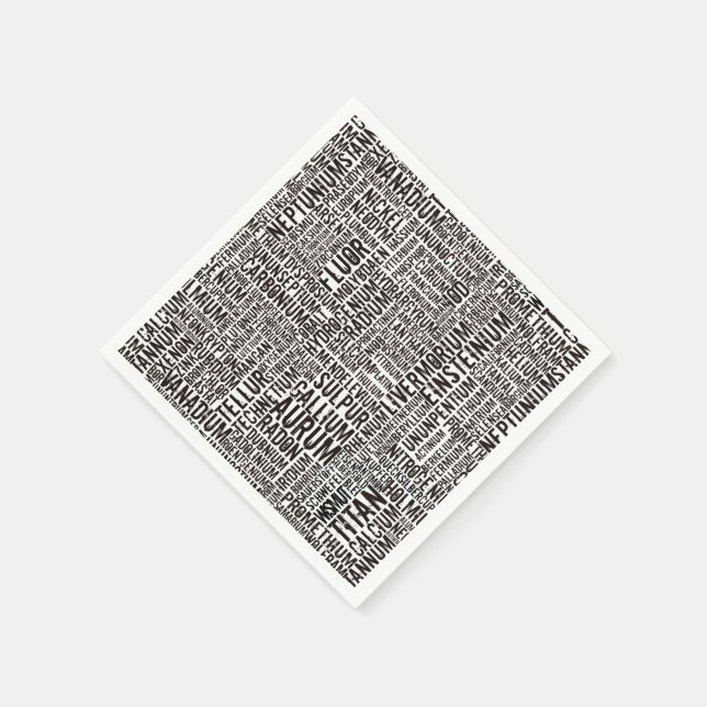 Chemical Elements Paper Napkins (Corner)