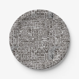 Chemical Elements Paper Plates