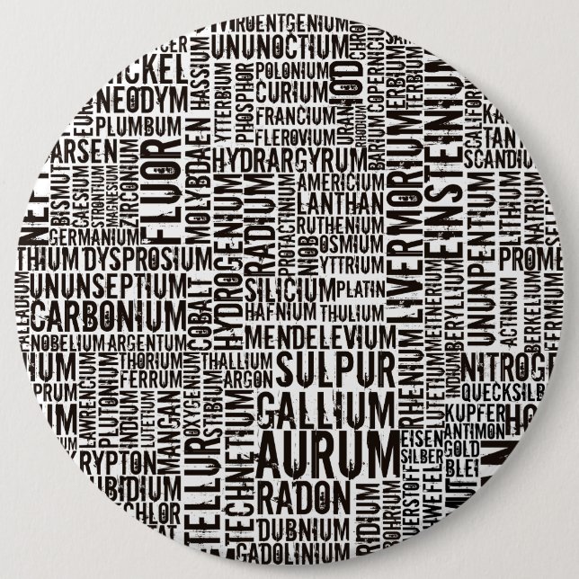 Chemical Elements Pinback Button (Front)