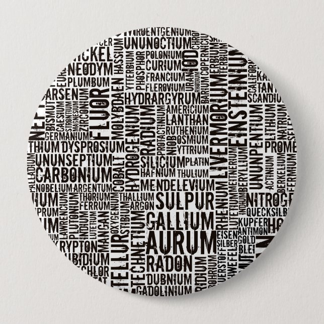 Chemical Elements Pinback Button (Front)