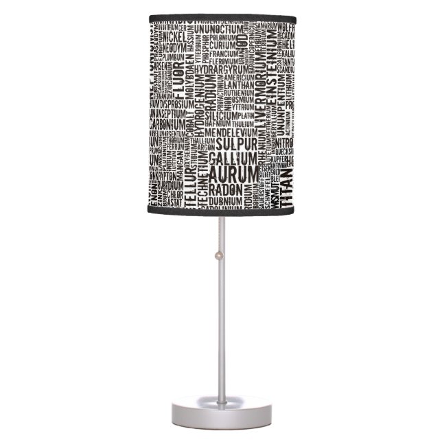 Chemical Elements Table Lamp (Front)