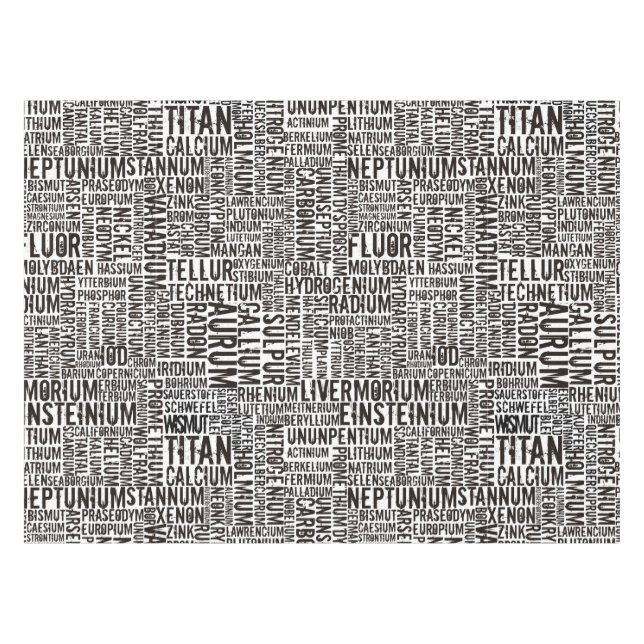 Chemical Elements Tablecloth (Front (Horizontal))