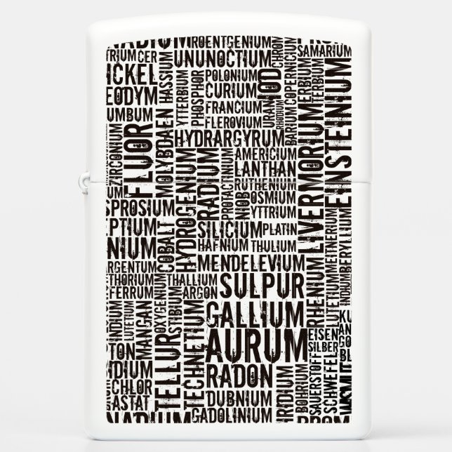 Chemical Elements Zippo Lighter (Front)