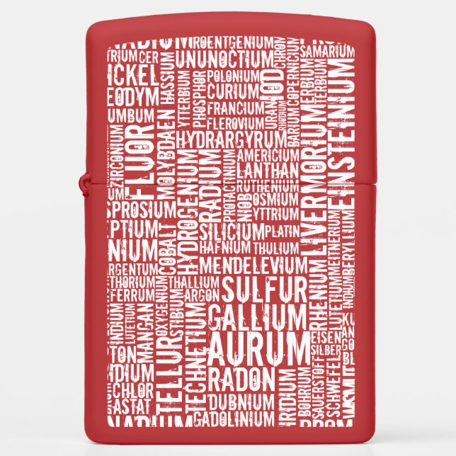 Chemical Elements Zippo Lighter (Front)