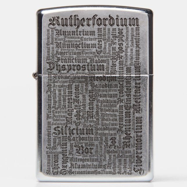 Chemical Elements Zippo Lighter (Front)