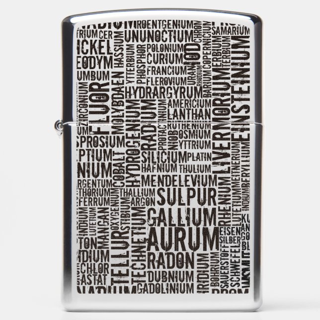 Chemical Elements Zippo Lighter (Front)