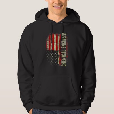 Chemical Engineer 4th Of July US Flag Patriotic En Hoodie
