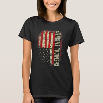 Chemical Engineer 4th Of July US Flag Patriotic En T-Shirt