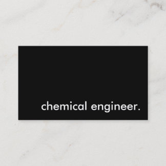 chemical engineer. business card