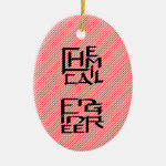 Chemical Engineer Character Ceramic Ornament