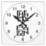 Chemical Engineer Character Square Wall Clock