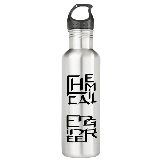 Chemical Engineer Character Stainless Steel Water Bottle (Front)
