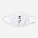 Chemical Engineer Character White Cotton Face Mask