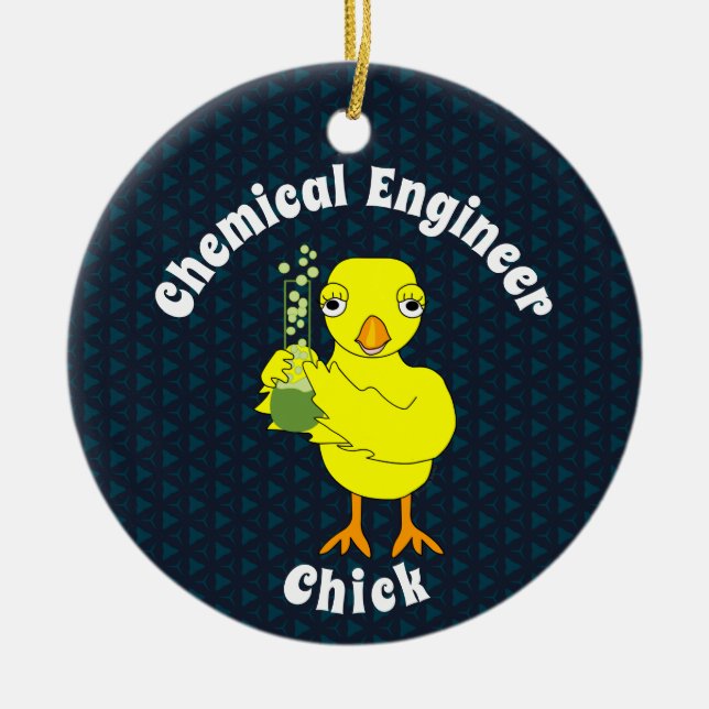 Chemical Engineer Chick Ceramic Ornament (Front)